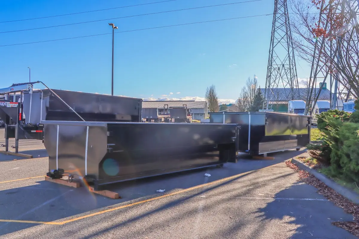 Roll-off dumpster ready for waste disposal at job site for Construction Dumpster Rental in Beacon